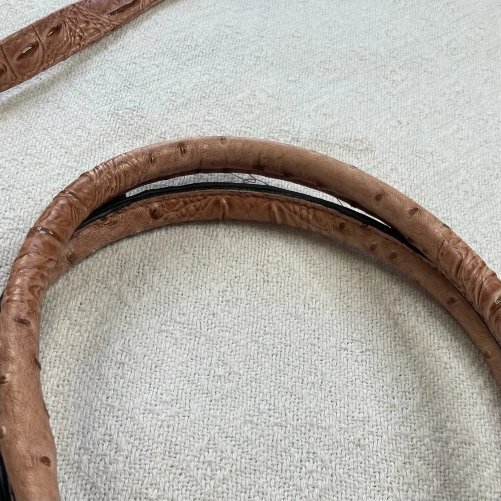 Elegant Caramel & Brown Textured‎ Handbag and Wallet Set. Shoulder
